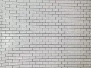 Dollhouse Subway Tile Metro Wall Tile Large White Embossed Glossy Paper