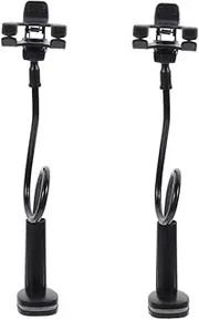 KITANDOVE Adjustable Clip Style Cellphone Stand Holder for Desk Gooseneck Mobile Phone Holder Non Slip Base for Bed Nightstand Kitchen and Office Use