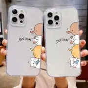 Transparent Cartoon Kitten Protective Phone Case For iPhone 14/Plus/Pro/ProMax
