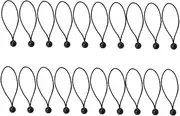 GANAZONO 25Pcs Elastic Bungee Cords with Ball Ends Heavy Duty Tent Accessories for Canopy Tarp Securing and Mountaineering Durable and Portable Elastic Tie Rope
