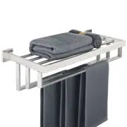 Large Towel Rack,Towel Hanger Towel Shelf with 3 Towel Bars for Bathroom and ...