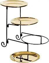 Luxshiny Tier Dessert Stand Metal Snack Tray Fruit Display Tray Multi-functional Storage Wedding Party Accessory