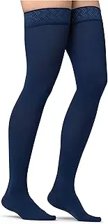 JOBST Maternity Opaque Compression Thigh High Stockings, Closed Toe, 15-20 mmHg Moderate Support for Swollen Legs During Pregnancy