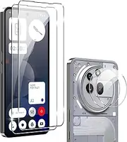 for Nothing Phone 3a Pro Screen Protector,[2+2 Pack] Tempered Glass Screen Protector+Camera Lens Protector,9H,Bubble-Free,Anti-Scratch
