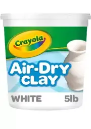 Crayola Air Dry Clay (5lb Bucket), Natural White Modeling Clay for Kids, Scul...