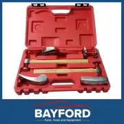 PREMIUM PANEL BEATING KIT HICKORY HAMMER & DOLLY SET 6 PCE