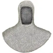MEdieval Chain Mail Coif Reenactment Mild Steel Chainmail Hood Armor