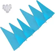 LABRIMP Pastry Bag Set 6 Icing Couplers Reusable Silicone Piping Bags for Cake Decorating Food Grade Easy to Squeeze and Clean Set of 6