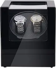 Spinner winding box Watch Winders - 5 Modes 2+0 Mechanical Watch Winder Display Jewelry Watch Storage Box Holder Motor Shaker Automatic Silent Watch Winding Rotator Quiet and well operated (Black+blac