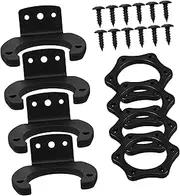 EXQUIMEUBLE 4Sets Microphone Hook Holders with Hexagonal Antislip Rings Wall Mounted Microphone Accessories for Secure Storage Easy Installation and Stability for Home and Ktv Use