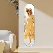 Arimsoa Acrylic Mirror Sheet, 4 Pcs Self Adhesive Mirrors Safety Shatterproof Mirror for Wall High Clear Frameless Mirror, Large Mirror Tiles Full Length Kids Safe Mirror for Bathroom, Home (12"x12")