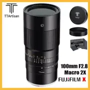 TTartisan 100mm F2.8 Macro 2X Full Frame Large Aperture Lens fr Fujifilm X Mount