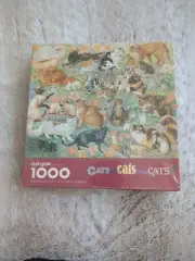 SPRINGBOK 1000 Pc "CATS CATS CATS!" Hallmark JIGSAW PUZZLE 24"x30" NEW-SEALED