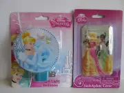 NEW Disney Princess Ciderella Night Light & Switch Plate Cover Set