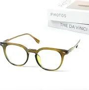 Saraudy - Computer Glasses for Women Anti Eye Strain Round Blue Light Glasses for Phone Screen Reading Clear Frame
