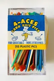 Vintage 1960's 4 Aces Card Suit Pics Pick Bar Party Heart Spade Club Diam Poker
