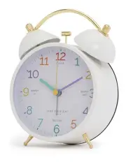 [One Six Eight London] Learn the Time White Alarm Clock White