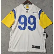 NWT Nike Aaron Donald #99 White Jersey On Field LA Rams Size Medium Brand New