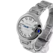 Cartier Ballon Bleu 33mm Stainless Steel Silver Roman Dial WSBB0044