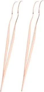 Stainless Steel Curler Aid 2pcs Lash Tweezer Set Lash Remover Portable Makeup Tools for Lash Lifting Everyday Use