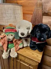 Plush Labrador Retrievers and Bear NWT Retired Eddie Bauer