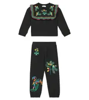 [Stella McCartney Kids] Stella McCartney Kids Embroidered sweatshirt and sweatpants set Y 3 multicoloured
