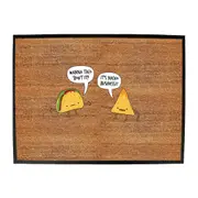Wanna Taco Bout It - Funny Novelty Doormat Man Cave Floor mat