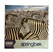 Springbok 2,000 Pieces Zebra Herd Jigsaw Puzzle FACTORY SEALED BOX