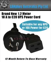 NEW 10A IEC C19 UPS Power Cord Cable 1.2m 4 APC MGE 3000VA 2200VA SAA Certified
