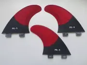 CARBON BASE performance core surfboard THRUSTER FINS fibreglass set x 3 FCS comp