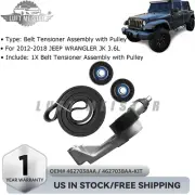 Drive Belt Kit with Tensioner & Idler Pulleys For 2012-18 JEEP WRANGLER JK 3.6L (for: Jeep)