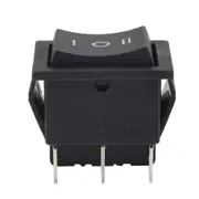 6-Terminals 3 Position ON/OFF/ON DPDT Boat Rocker Switch 16A 250VAC 20A 125VAC Black Silver