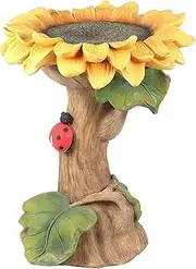 Pvcqjkd Sunflower Bird Bath Garden Decoration Outdoor Yard Lawn Decor Art Ornaments