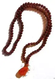 Terrapin Trading 4mm Fair Trade Nepal Bodhii Tree Seed Bead Mala Necklace