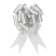 10pcs 6 Inch Large Pull Bow Big Gift Wrapping Ribbon Silver for Christmas Bow