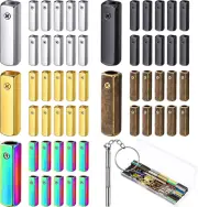 ✨60 Pieces Metal Aglets Shoelace Tips Hoodie String Caps DIY Aglets for Shoelace