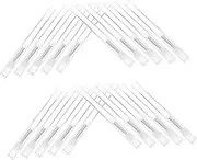 FRCOLOR 20pcs Reusable Silicone Nail Powder Applicator Sticks for Nail Art Design Chrome Glitter Blending Tool for Professional Salons and Home Use