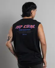 [Rip Curl] Rip Curl Men's Quest Lock Up Muscle Tank Top in Black Size 2XL 2XL Black