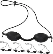 Yardenfun 5pcs UV Protection Eye Shades Reusable Silicone Eye Mask Protectors for Tanning Beauty Treatments Safety Goggles Shielding Against Intense Light Exposure and Puffiness