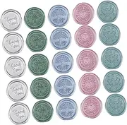 UTHCLO 50pcs Decorative Wax Seal Envelope Stickers Adhesive Wedding Envelope Seals Retro Design for Crafting Present Wrapping Invitations for Festivals and Special Occasions