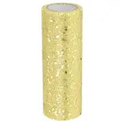 Tulle Fabric Rolls 6" by 10 Yards Fabric Spool Tulle for DIY, Light Yellow