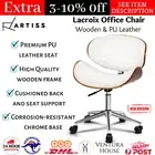 Artiss Office Chair Gaming Computer Chair Wooden Lacroix Chairs PU Leather White