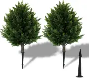16.5Inch Height Artificial Cypress Topiary – Breathe Life & Lushness into Any Sp