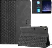 Case for Samsung Galaxy Tab A9 Plus / A9+ 11 Inch 2023 (SM-X210/SM-X215/SM-X216) Premium PU Leather with Magnetic Clasp and Card Holder, Shockproof Multi-Angle Adjustable Bracket Auto Wake/Sleep Black
