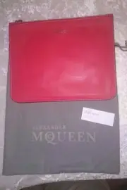 Alexander McQueen NEW Red Leather Skull Clutch Bag Ships in 24 hours! Make offer