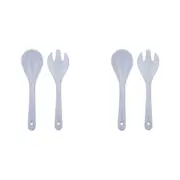 2x 2pc Ladelle Artisan Salad Servers Spoon/Fork Kitchen Serving Utensil Set Blue