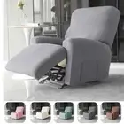 Solid Color Recliner Sofa Cover Elastic Polar Fleece Armchair Covers Anti-dust