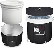 Arcwilderness Foil Cold Plunge Tub - 130 Gal XL Ice Bath Tub for Athletes, Heat Reflective Ice Pod with Cover, Replaceable Inner Liner, Insulated Ice Tubs for Cold Plunge