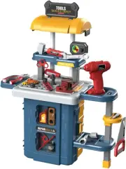 KIDBOT Kids Toy Tool Bench Set, Toddler Workbench Construction Workshop with ...