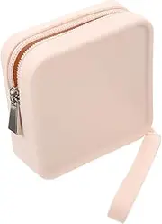 BESTYASH Silicone Period Pouch for Feminine Products Portable Tampon Bag with Wristband Compact Storage for Sanitary Napkins and Items for Teenage Off